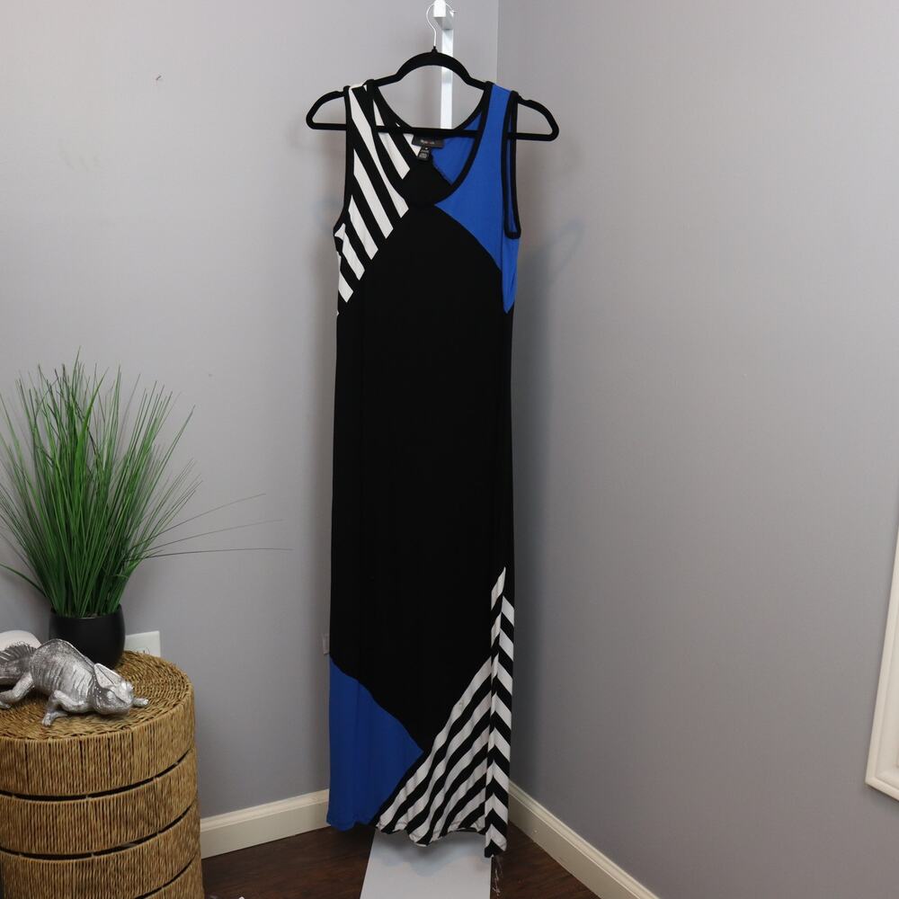 Style & Co Colorblock Tank Maxi Dress Rayon Size M